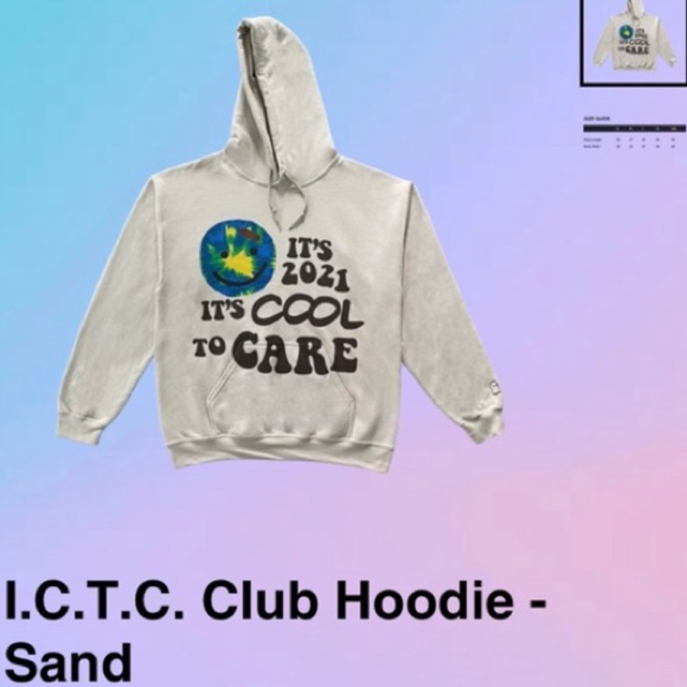 LONELY GHOST ITS 2021 ITS COOL TO CARE HOODIE